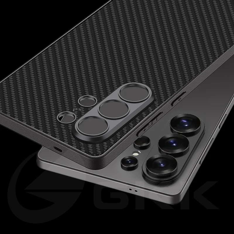 Luxury Plain Leather Case with Metallic Paint and Soft Edge Shockproof Hard Cover