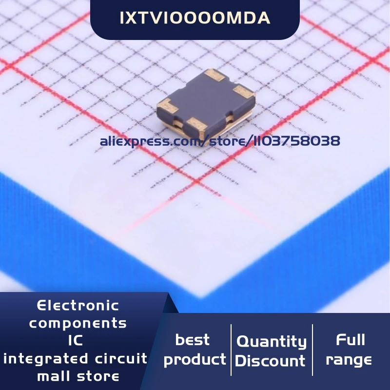50개/묶음 1XTV10000MDA DSA321SDN 10MHZ ±1.5ppm 3225 4P 크리스탈 오실레이터 공진기 4-SMD 재고 있음