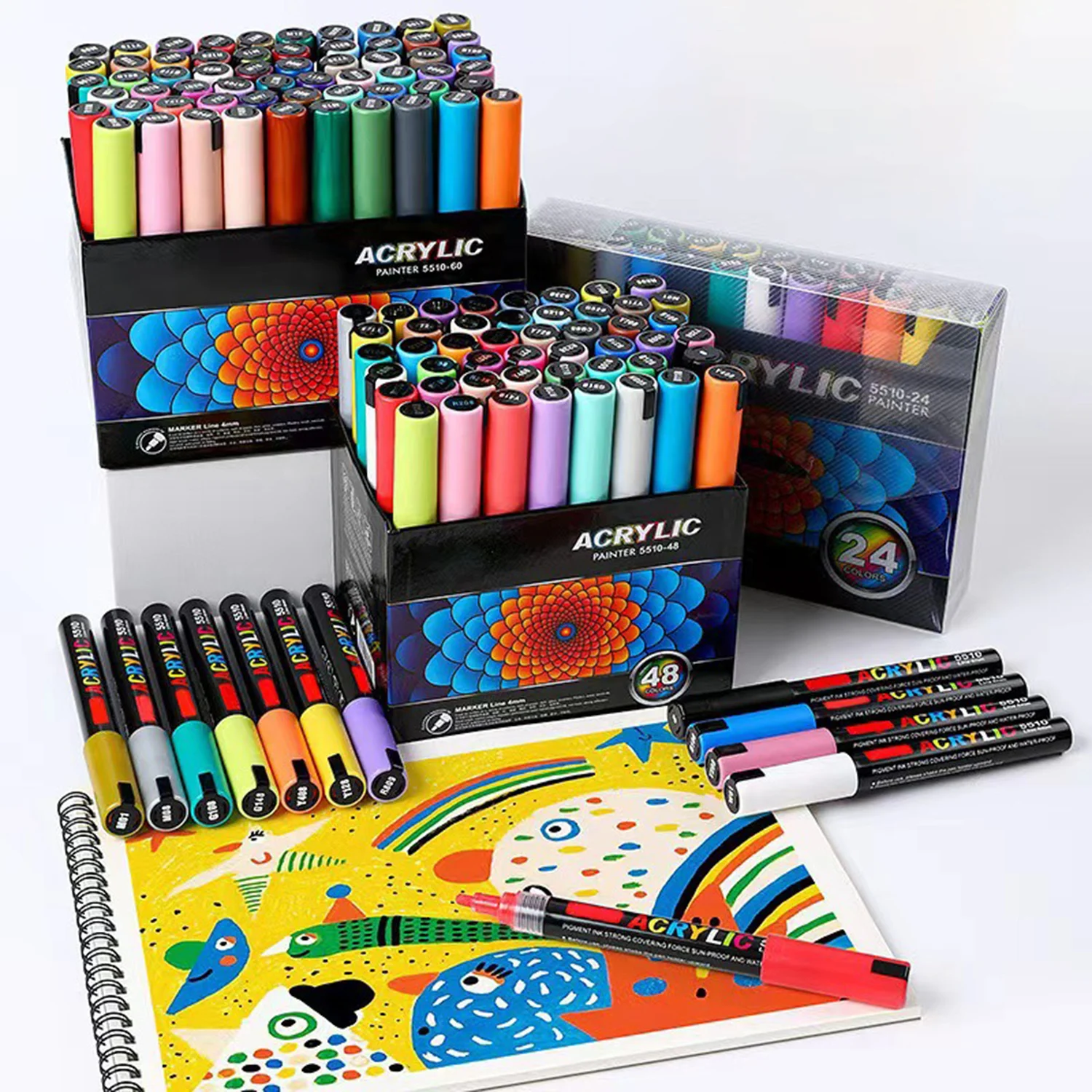 

Acrylic Paint Markers,Paint Pens,Graffiti Markers, Permanent Markers for Kids Rock Wood Mugs Fabric Windows or DIY Craft,Shoes.