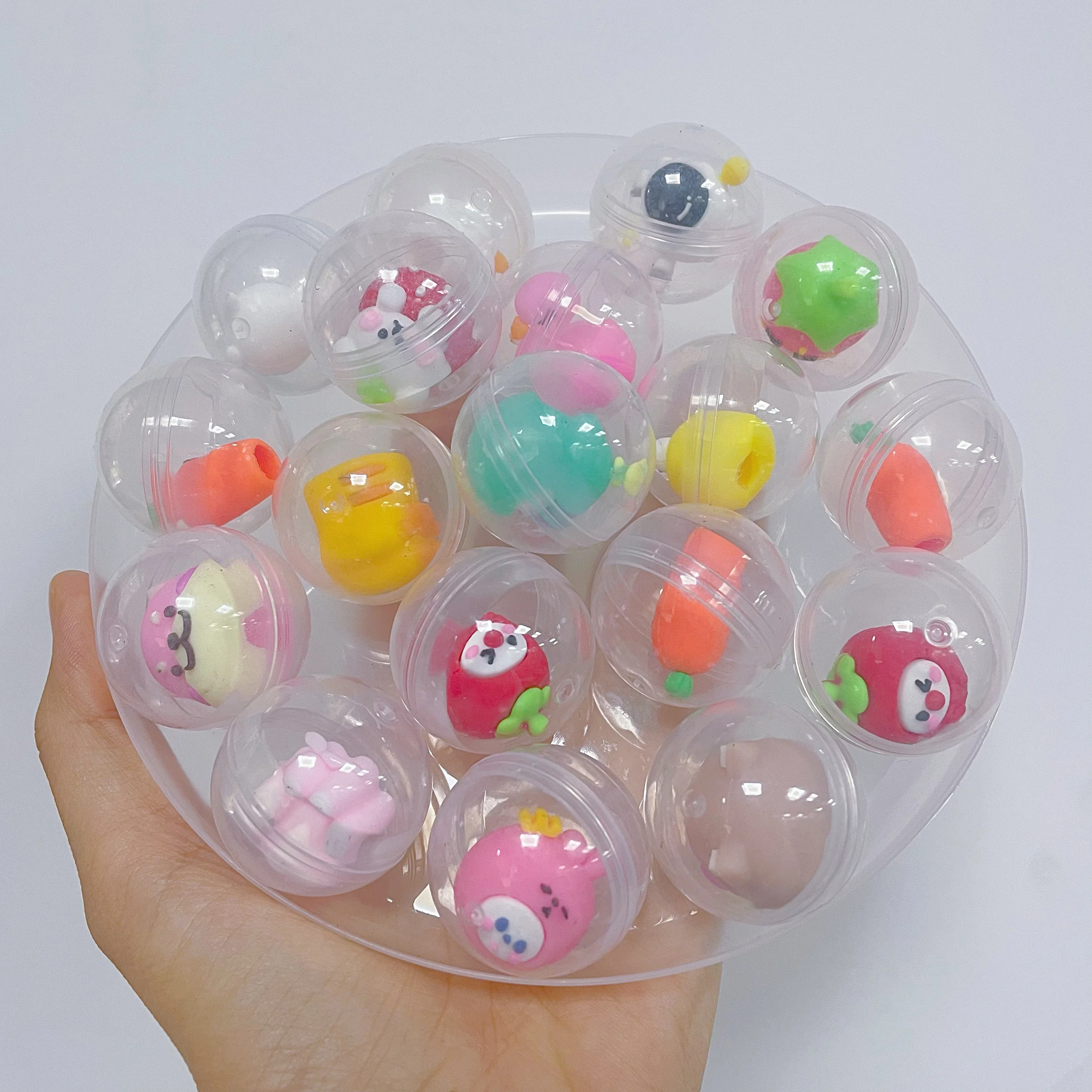 32mm Transparent Twisted Egg for Mini Claw Machine Toys Accessories Cute Animal Plush Dolls Doll Kids Arcade Crane Machine Gift 6