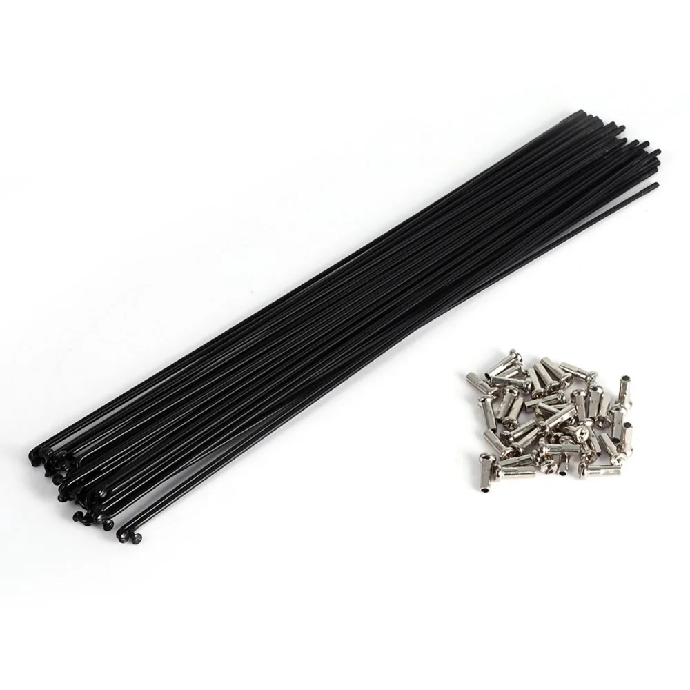 36Pcs 14G Spokes 2mm Diameter Steel Spokes With Nipple Clycling Mountain Bike Wheel 259mm 261mm Accessory