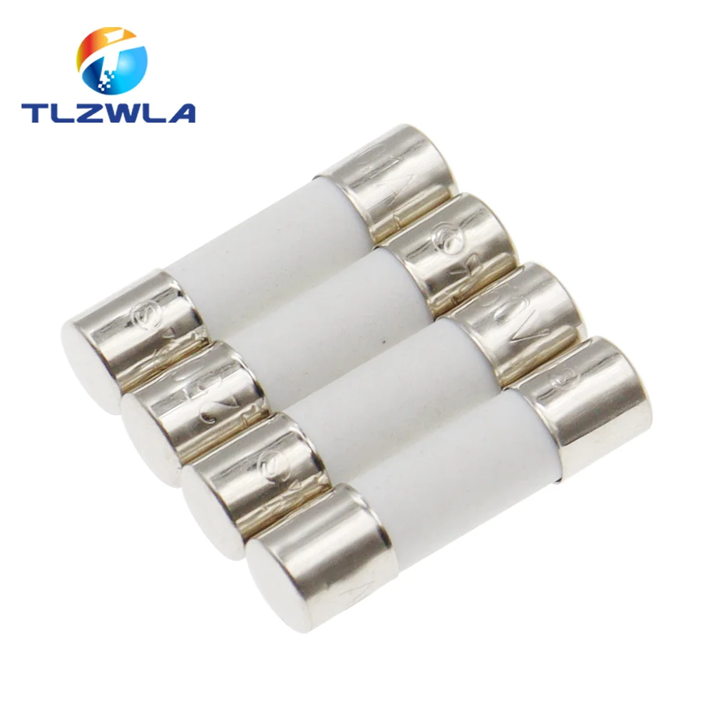 Ceramic Fuse 10PCS 5X20MM 6X30MM Fast Blow Ceramic Fuse 5*20mm 250V 0.1A-30A Slow Break Fuse Tube