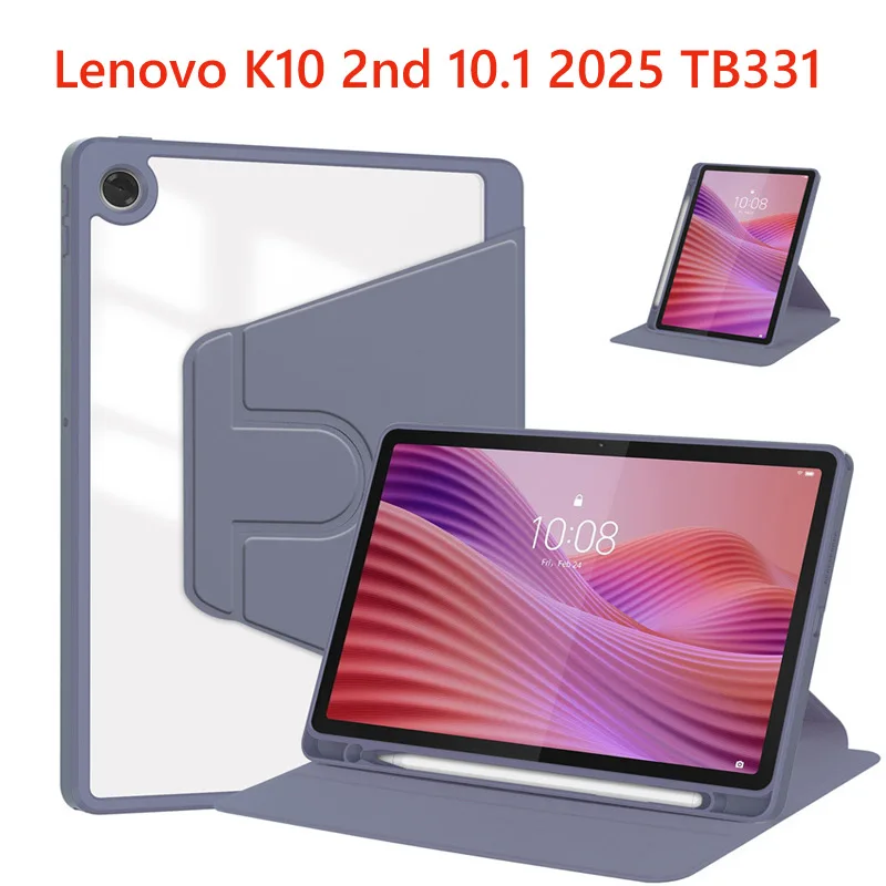 Enhanced Acrylic Rotating Case with Pencil Holder