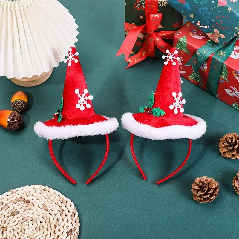 Christmas Headbands Xmas Tree Santa Hat Hair Band Christmas Decorations for Home Girls Women New Year Gifts navidad