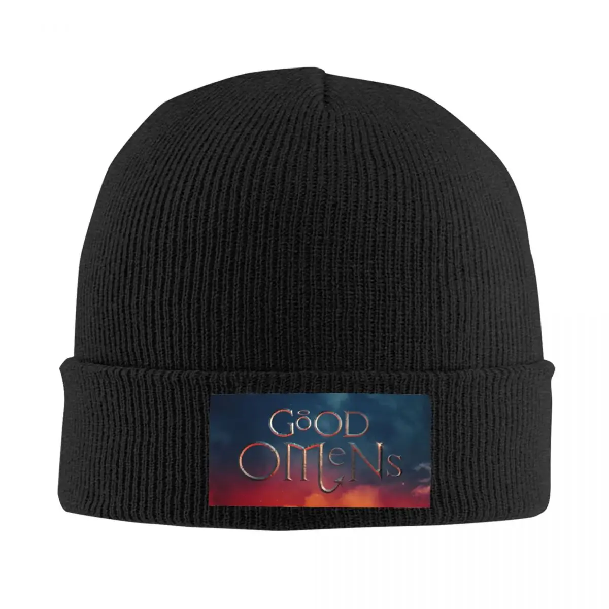 

Good Omens TV Series Bonnet Hats Street Knitting Hat For Women Men Warm Winter Skullies Beanies Caps