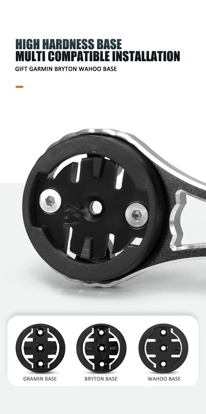 Aluminium-Legierung Fahrradcomputer-Halterung Integrierter Rennrad-Lichthalter Fahrrad-Sportkamera-Halterung – Detail 2