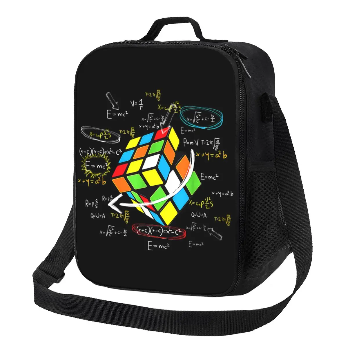 

Math Rubiks Rubix Cube Caps Thermal Insulated Lunch Bags Resuable Lunch for Kids School Children Storage Bento Food Box