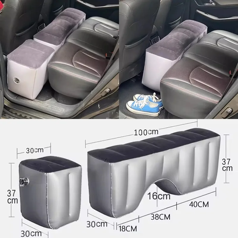 팽창식 매트리스 뒷좌석 자동차 에어 매트, 내부 팽창식 침대 레벨링 매트, 접이..