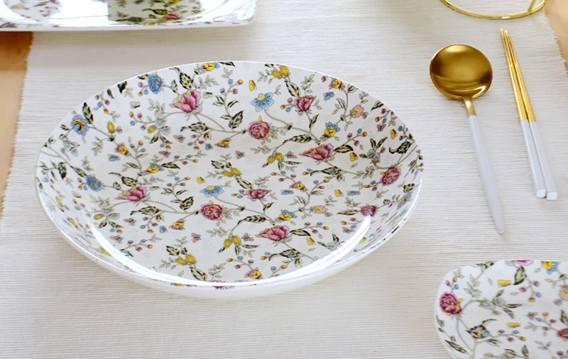 10 inch real bone china porcelain ceramic deep service plate charge plate dinner plates decorative serving dish platte