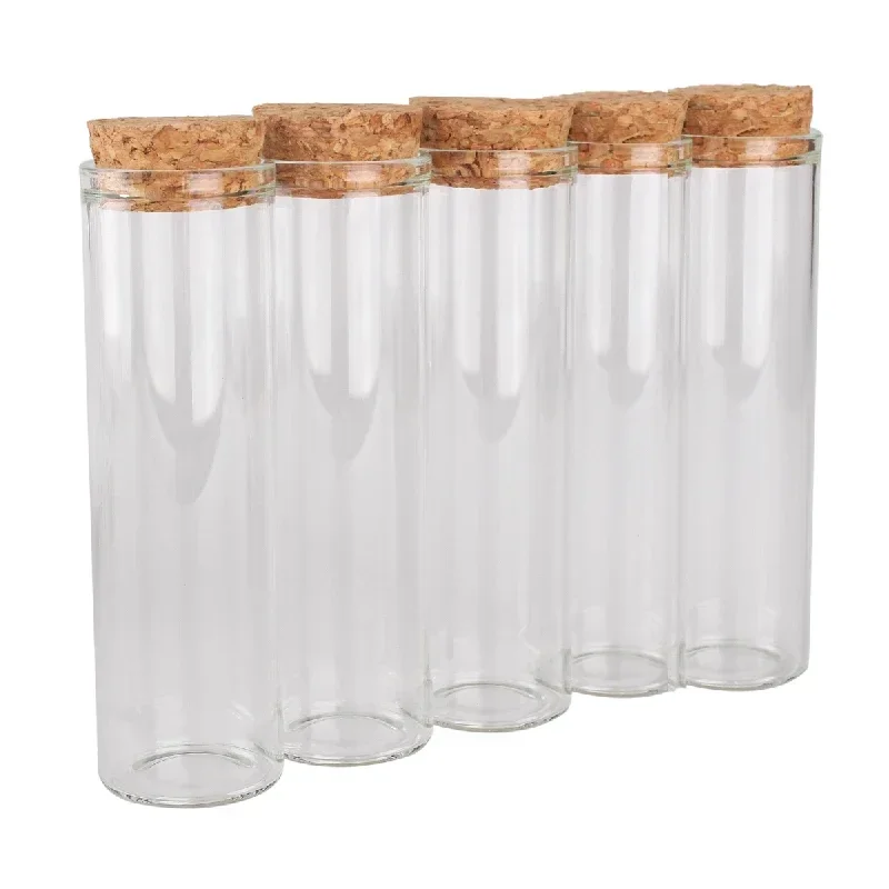 45 Tubos De Ensayo Con Corcho, Kit De Mini Botellas De Vidrio De 10 Ml, Con
