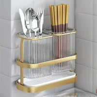 Organizer Utensil Holder Chopstick Storage Rack Cutlery Sink Chopsticks  Kitchen Spoon Fork Drain 1