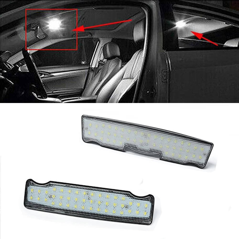 Белые светодиодные лампы 18SMD для автомобильного номерного знака, лампы для Mini Cooper R56 R57 R58 R59, без ошибок, 2 шт.