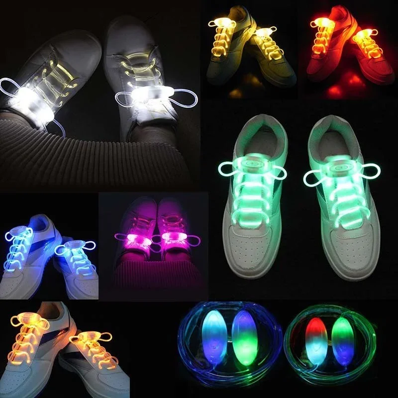 1 Pair Luminous Shoelaces Flat Sneakers Canvas Shoe Laces Glow In The Dark Night Color Fluorescent Shoelace Shoe Accessories
