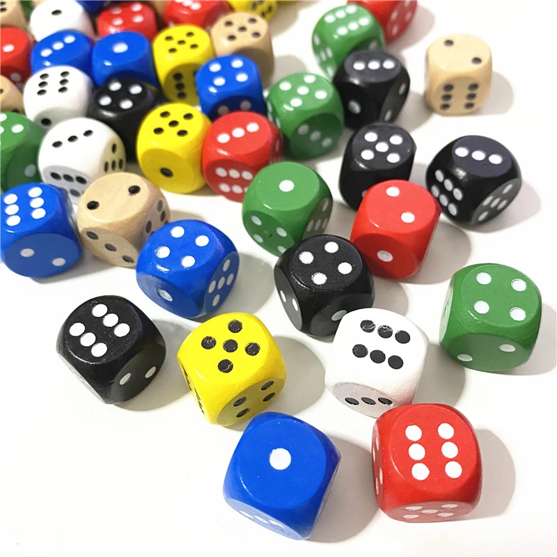 Lot of 50 White 16mm Dice w/ 5