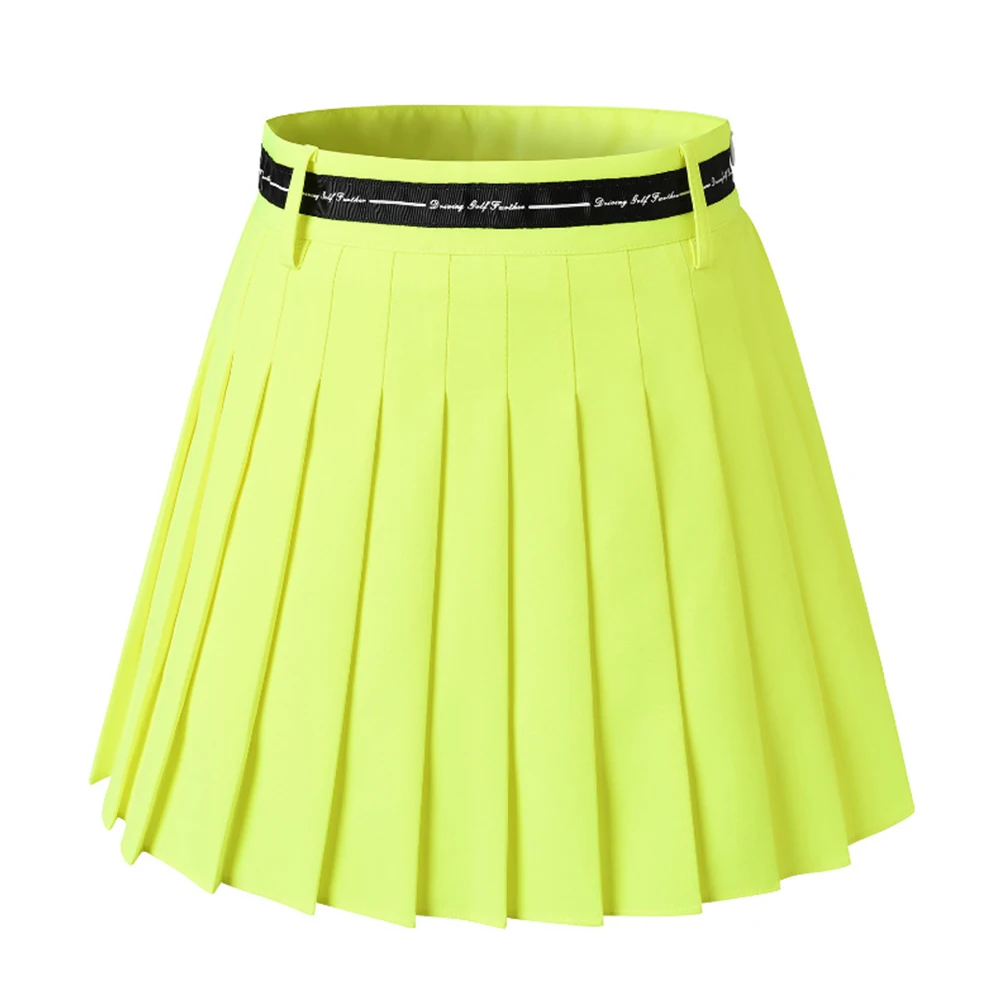 

Женская плиссированная юбка для гольфа, спортивные тренировочные юбки с высокой талией, двухслойные повседневные женские юбки а-силуэта