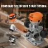 VEVOR Wood Router 1.25HP 800W Compact Wood Trimmer Combo Tool 30000RPM 6 Variable Speeds for DIY Woodworking Slotting Trimming 4