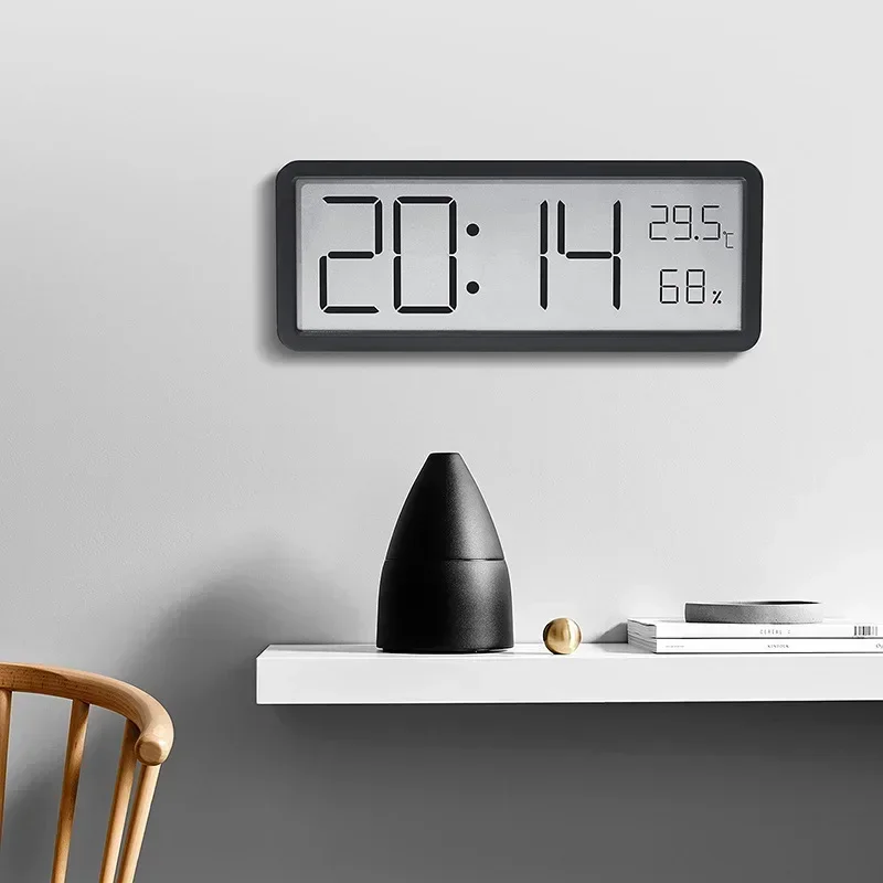 Screen Digital Wall Clock Time Temperature Humidity Display Electronic Clock Hanging Desktop Digital Home Decor Items Decoratio digital wall clock wall clock digital display clock