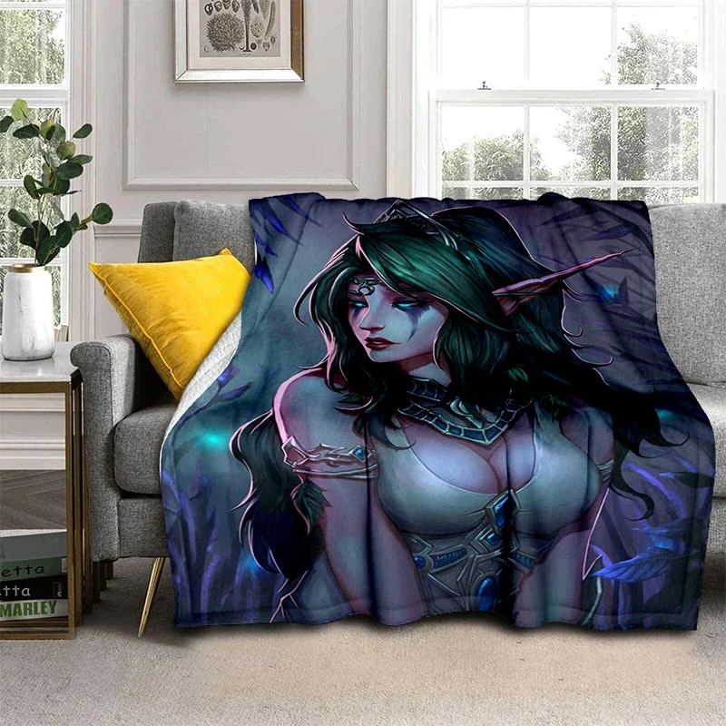 

World of Warcraft Pattern oversized manta sofa bed cover soft and hairy blanket plaid Soft Warm Flannel Throw Blankets Fans gift