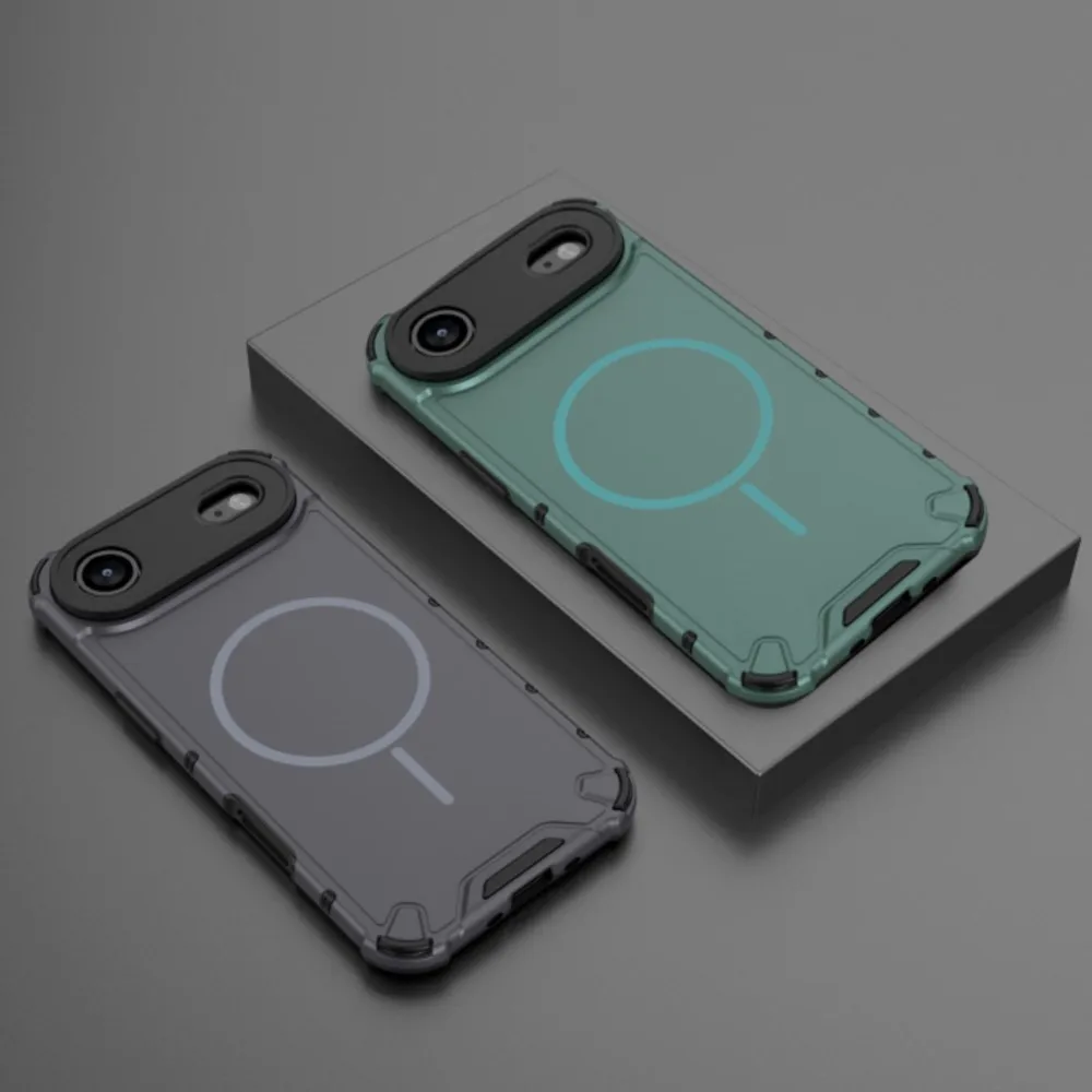 Rugged Armor MagSafe-Enabled Shockproof Matte Bumper Case with Wireless Charging Compatibility