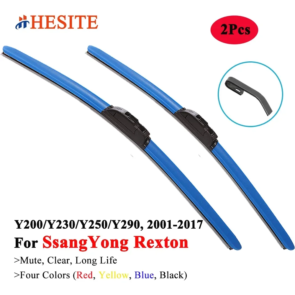 

HESITE Colorful Hybrid Brush For Ssangyong Rexton W SUV 2001 2003 2005 2008 2010 2012 2015 2016 2017 Car Windscreen Wiper Blades