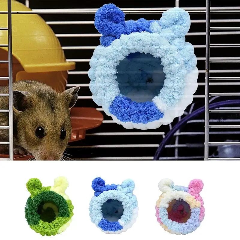 

Guinea Pig Bed Hamster Cute Plush Cave Hideout Rabbits Warm house Chinchillas cage Hamster sleeping bed small animals supplies