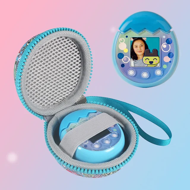Travel Protection Bag Silicone Electronic Pet Machine Protector with Detachable Hand Rope Cartoon Pattern for Tamagotchi Pix 2