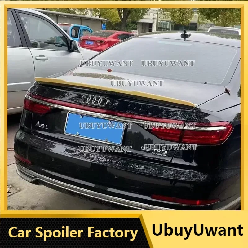 

For Audi New A8 A8L S8L D5 2018 2019 2020-2023 Spoiler ABS Car Trunk Lip Wings Tail Spoiler A8 Accessories Dedicated Decoration