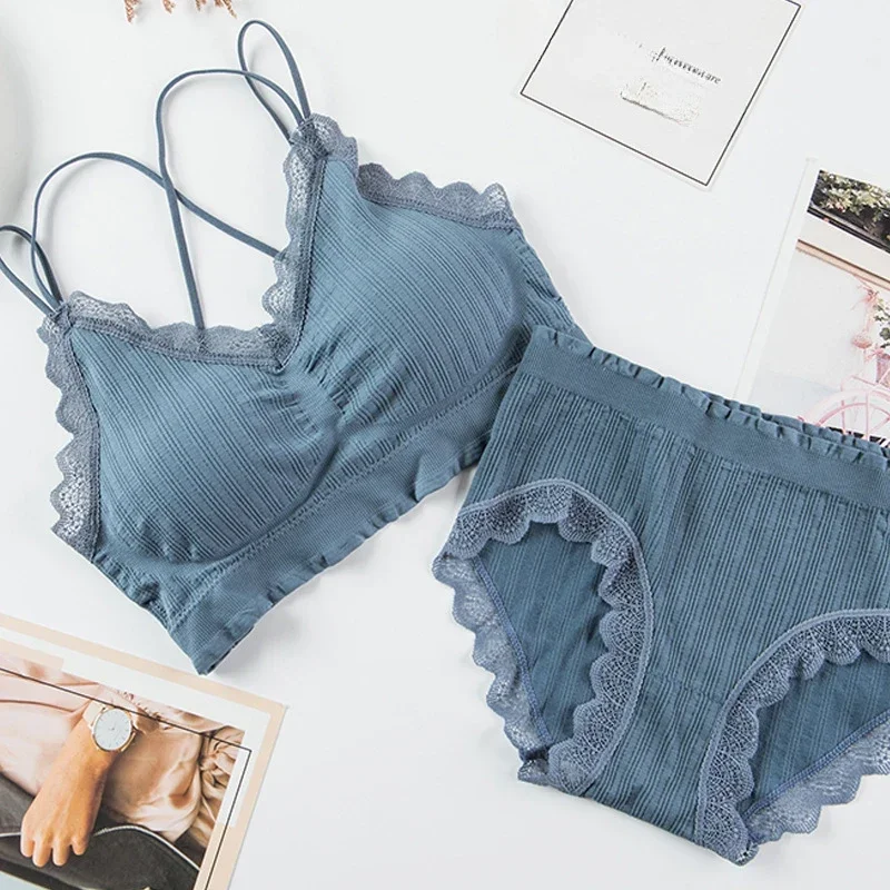 Sexy Seamless Tops Set High Waist Panties Women Wireless Underwear Suit Soft Padded Bras Set Backless Bralette Lingerie women lingerie set,women underwear set,sexy bra set