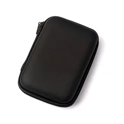 Compact Eva Hard Shell Portable Storage Case & Accessory Organizer (Black)