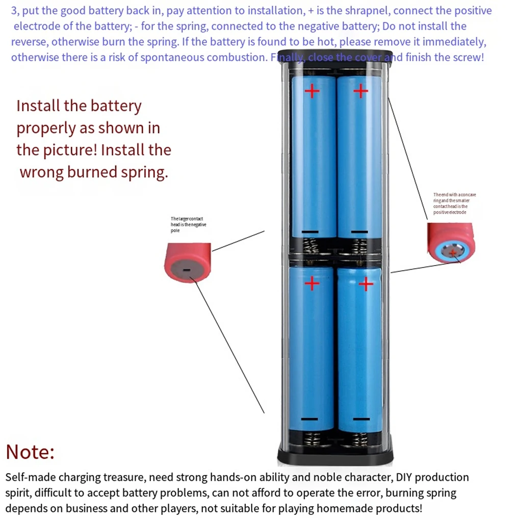 8 Slots 18650 DIY Power Bank Case Fast Charging Power Bank Case large Capacity Digital Display Battery Storage For Xiaomi Huawei