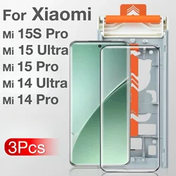 Premium Screen Protector 3 - Pack with Dust - Free Positioning and Installation Kit for Xiaomi 14 Pro