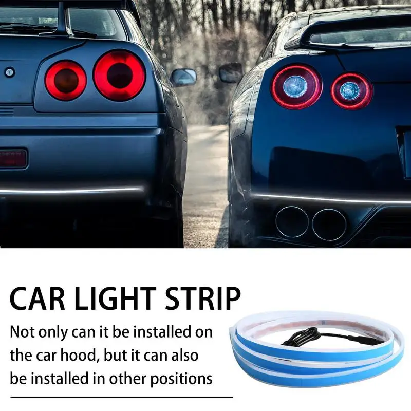 

Hood Light Strip Bright Led Car Hood Daytime Running Light Strip Scan Lighting Decoration Auto Ambient Atmosphere Backlight 12V