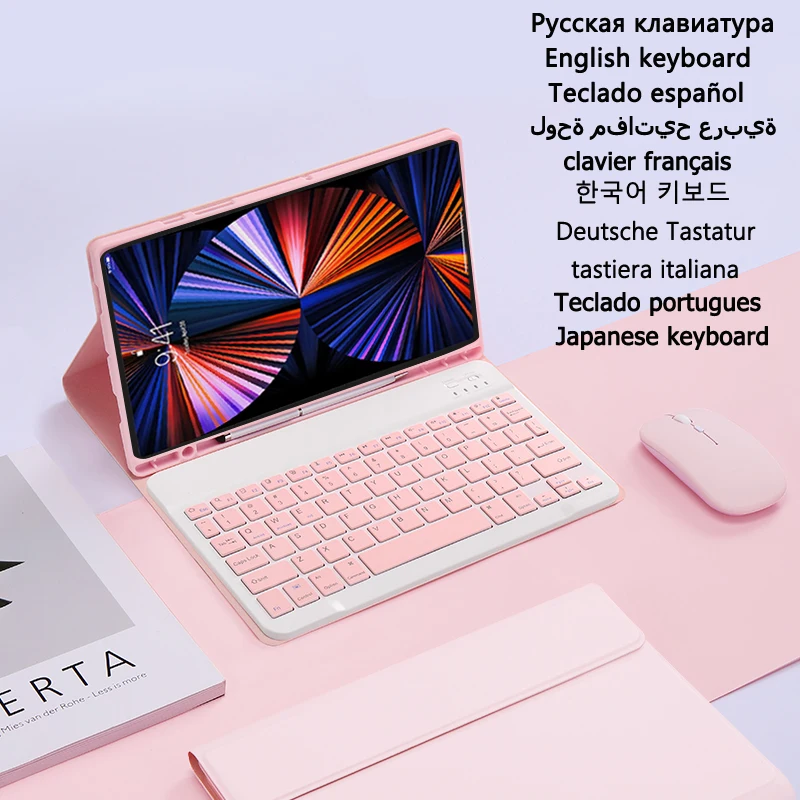 

Cover for Samsung Galaxy Tab S8 Keyboard Case SM-X700 X706 for Galaxy Tab S8 2022 Korean Spanish Keyboard Cover Teclado Funda