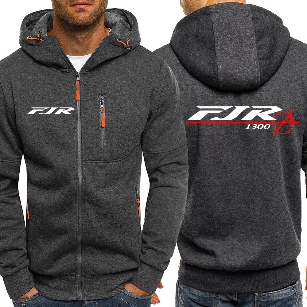 2024 FJR 1300 Motorcycle New Tri-color Hooded Jacket Spring and Autumn Men Comfortable and Leisure Slim-fit Spliced Zipper Tops 2