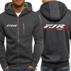 2024 FJR 1300 Motorcycle New Tri-color Hooded Jacket Spring and Autumn Men Comfortable and Leisure Slim-fit Spliced Zipper Tops 2