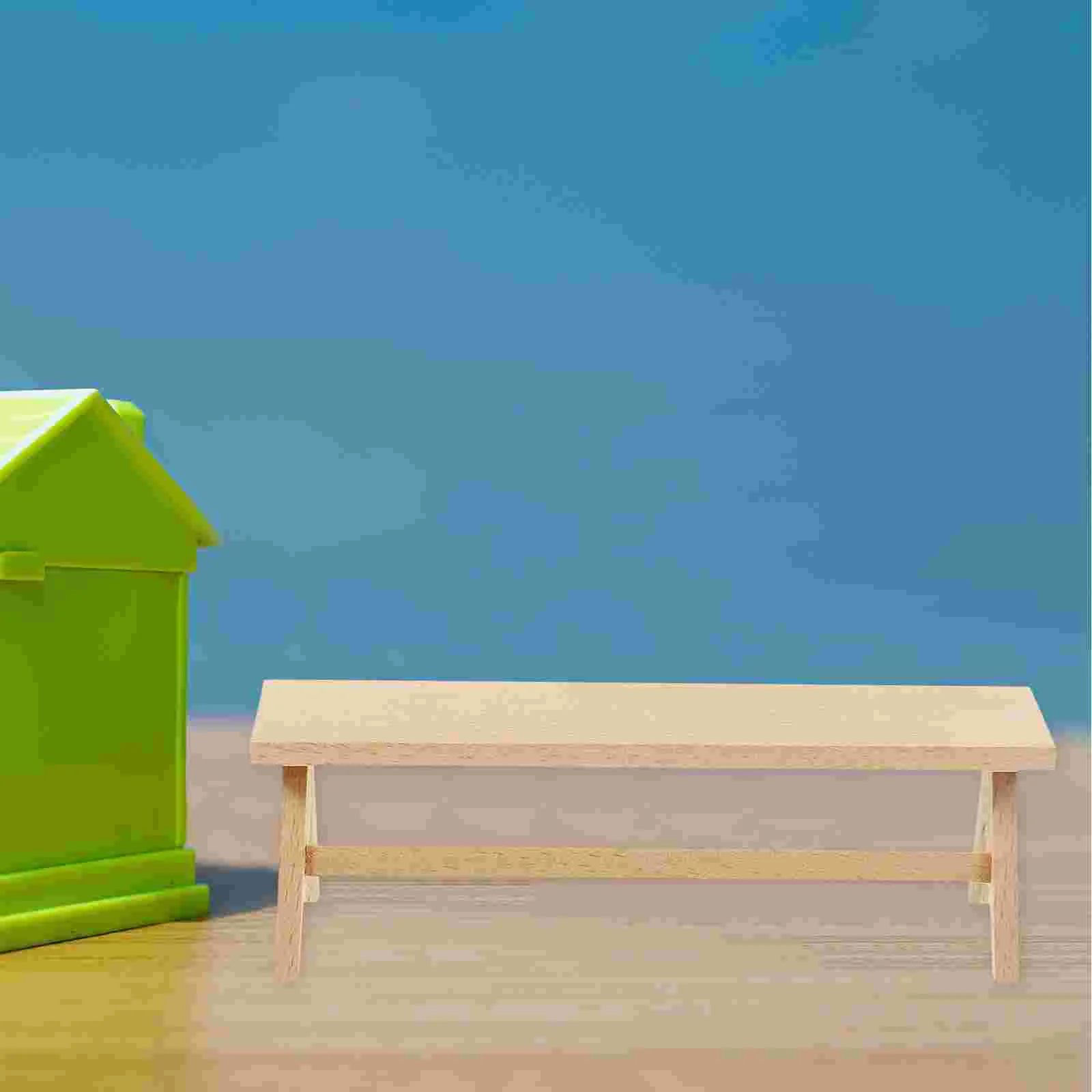 

Miniature Wooden Bench House Furniture House Mini Wooden Bench Decoration