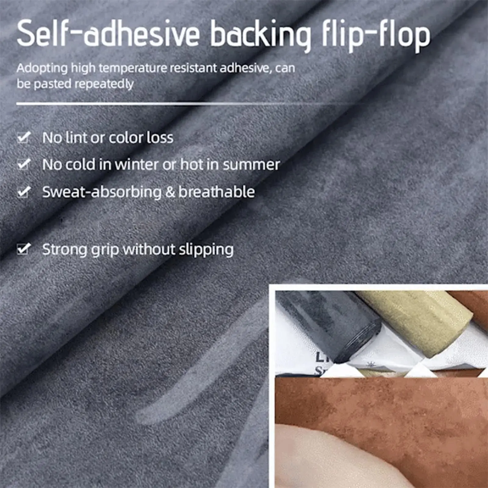 Multi Color Self Adhesive Suede Leather Fabric Sticky Retractable Velvet Roll for Car Interior Door Panel AB-pillar Decor