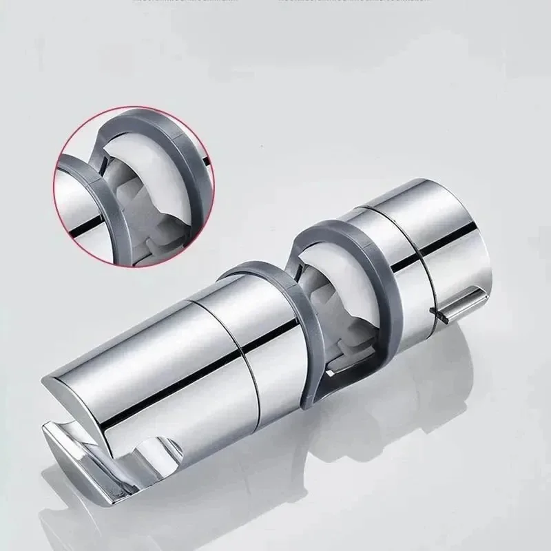 조정 가능한 18-32mm 샤워 헤드 홀더 샤워 홀더 클램프 샤워 헤드 레일 슬라이드 브래킷 욕실 액세서리 360 °   회전