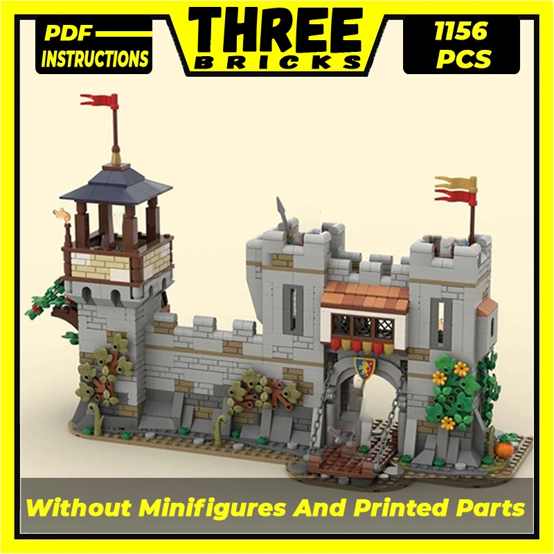 

MOC Building Blocks Castle Model Lion Knights' Castle Modular Street View Model DIY Assembly Bricks Children Toys Christmas Gift