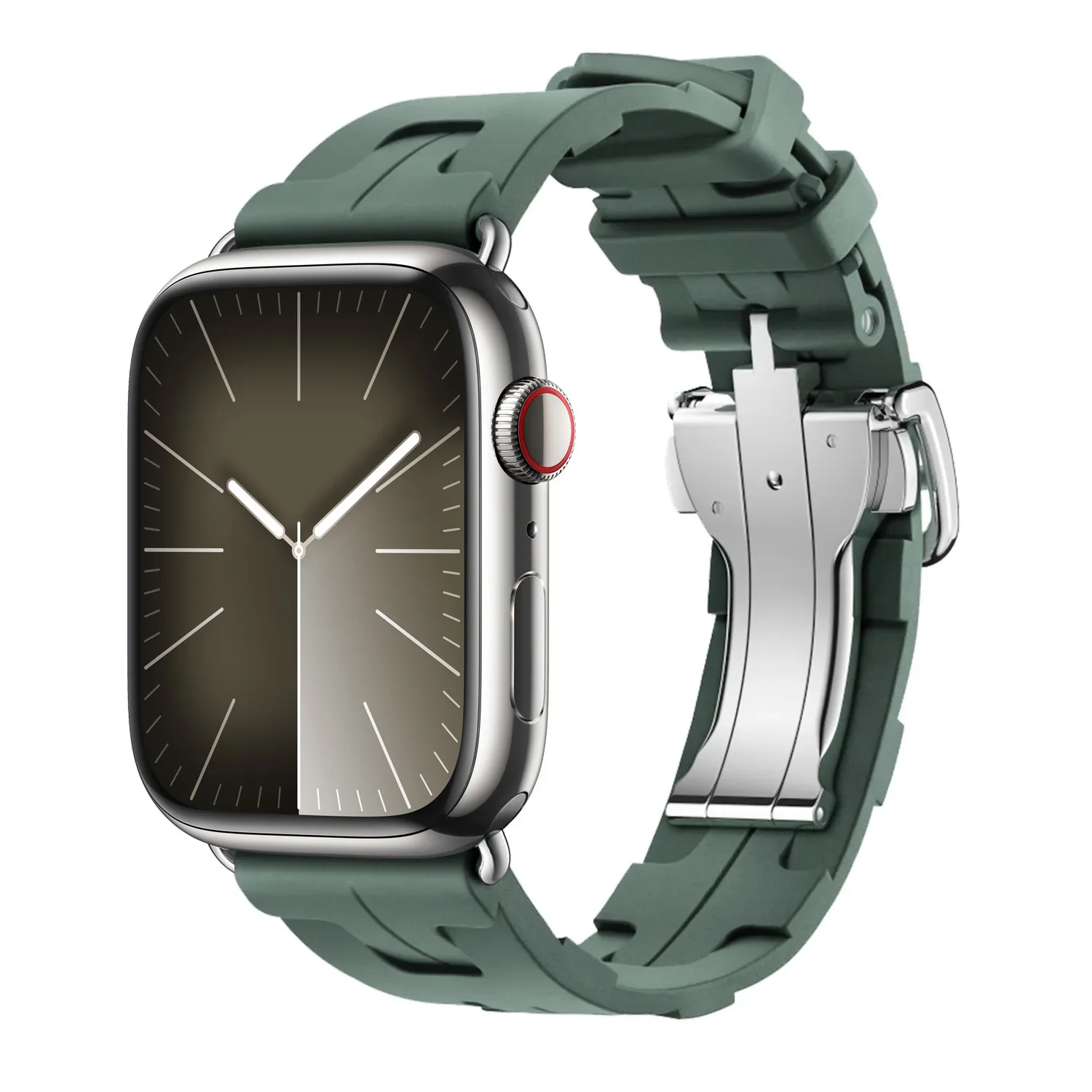 Kilim Single Tour Silicone Watch Strap with Logo and Folding Buckle