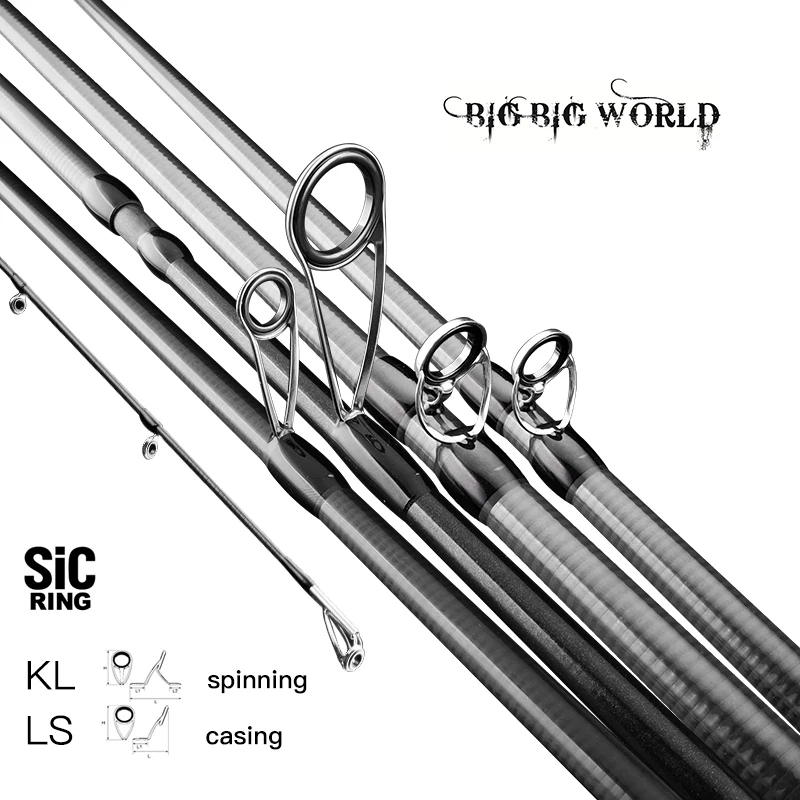 BIGBIGWORLD LAS estrellas Ultra светильник, карбоновая удочка для ловли приманки, спиннинг, кастинговое путешествие, морем 2,1/2,4/2,7 м, 4/5 секций