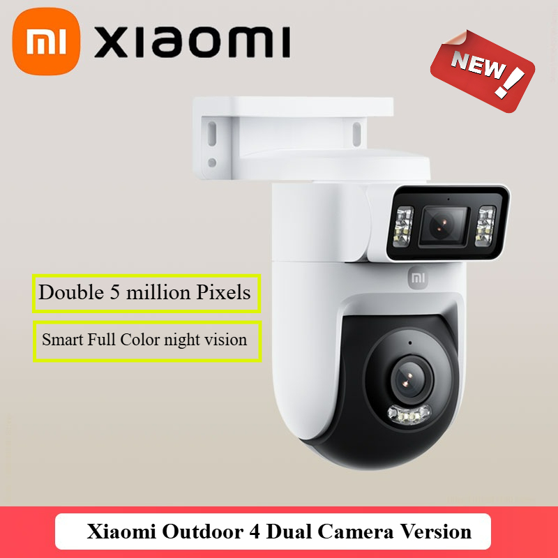 Original Xiaomi Outdoor 4 Dual Camera Version IP66 Security Protection CCTV AI Detection Full-Color Night Vision Smart Home