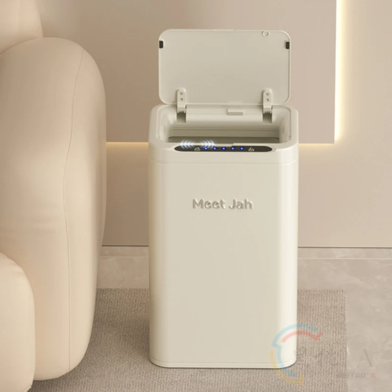 

2023 New Automatic Luxury Intelligent Sensor Trash Can Household Kitchen Bathroom Toilet With Cover Stainless Steel Garbage can