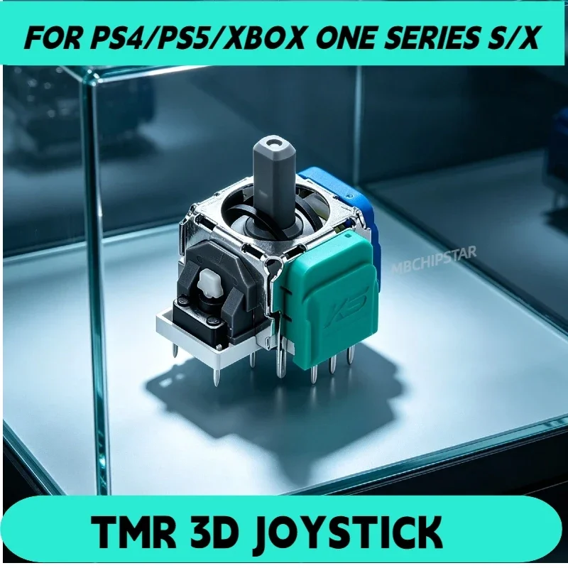 PS5 PS4 Xbox One 시리즈 S X용 교체형 K-SILVER TMR 조이스틱 10개, 안티드리프트 전자기 3D 아날로그 TMR 썸스틱