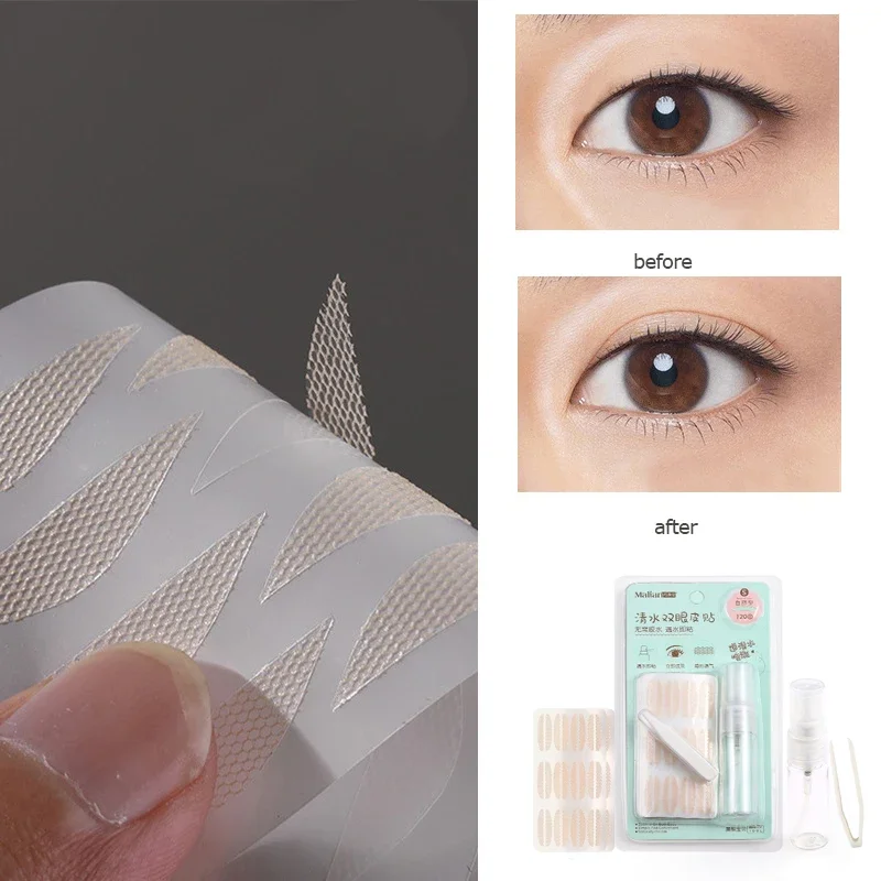 

Eyelid Stickers Mesh Breathable Natural Double Eyelid Tape Big Eyes Lift Beige Strips Non-marking Self-adhesive Double Eye Tools