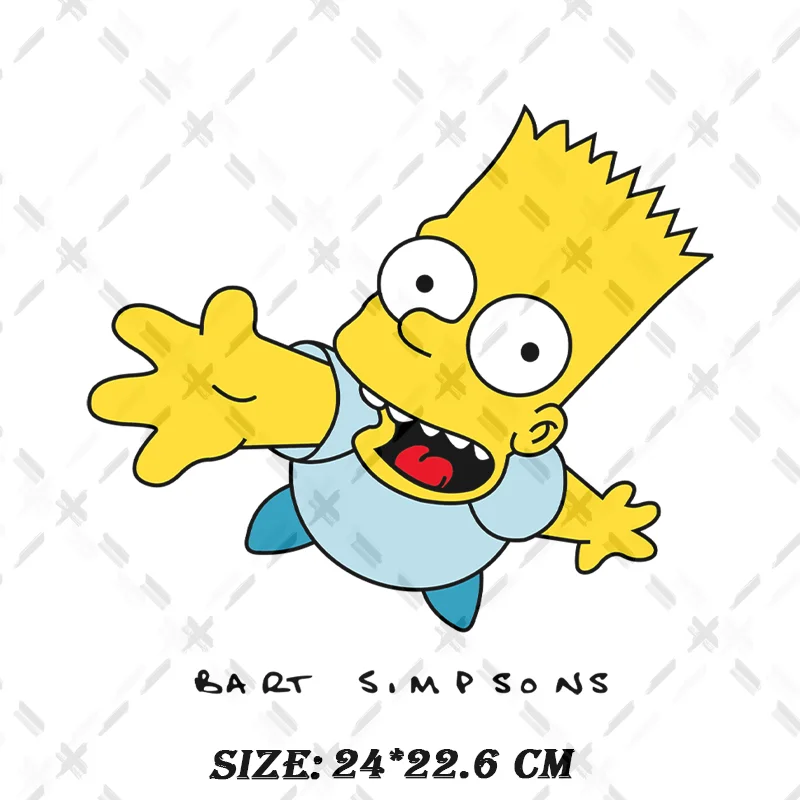 The Simpsons Homer Iron on Transfer Patches Clothing DIY T-shirts Hoodie Accessory Print Patch Stickers Patch Gifts