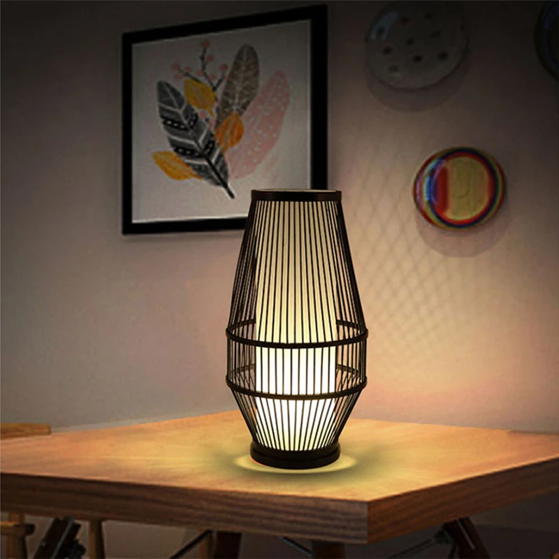 

Китайская деревянная настольная лампа в стиле ретро, современный декоративный прикроватный светильник в стиле лофт, комнатное украшение, ночник для Кабинета