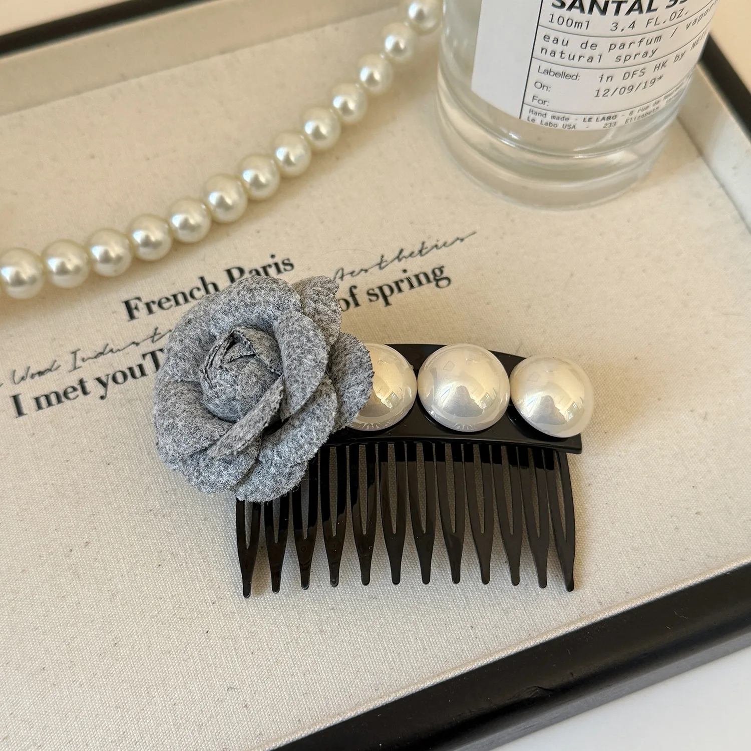Pettine per capelli con perle per chignon accessorio elegante_voghion.com