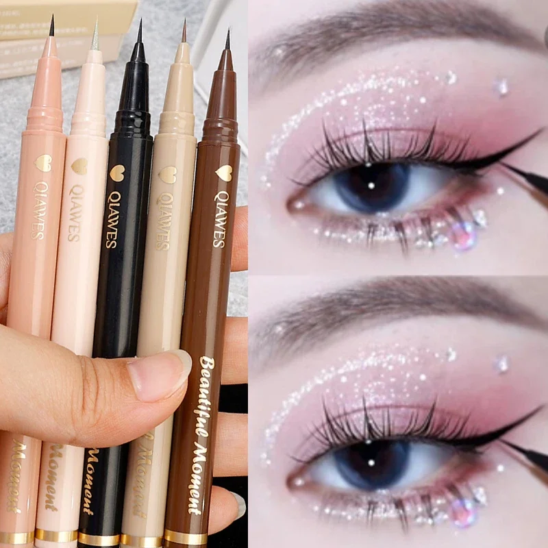 

Ultra-thin Liquid Eyeliner Korean Makeup for Women Waterproof Quick Dry Smooth Eye Liner Long Last Lower Eyelash Pen Cosmetics