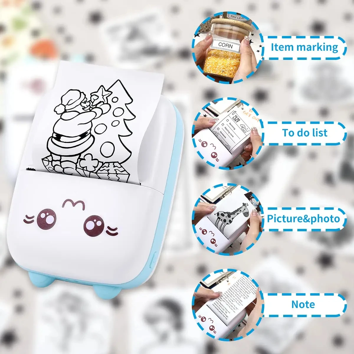 Thermal Paper HD Mini Labels Sticker Colors Photo Papers 56mm Rolls PeriPage Paperang Meow Phomemo Niimbot Portable Printer
